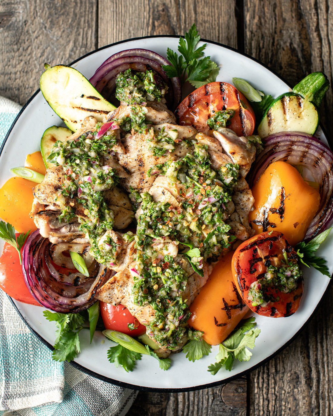 Chimichurri With Grilled Chicken Vegetables Alberta Chicken Chimichurri With Grilled Chicken Vegetables Alberta Chicken