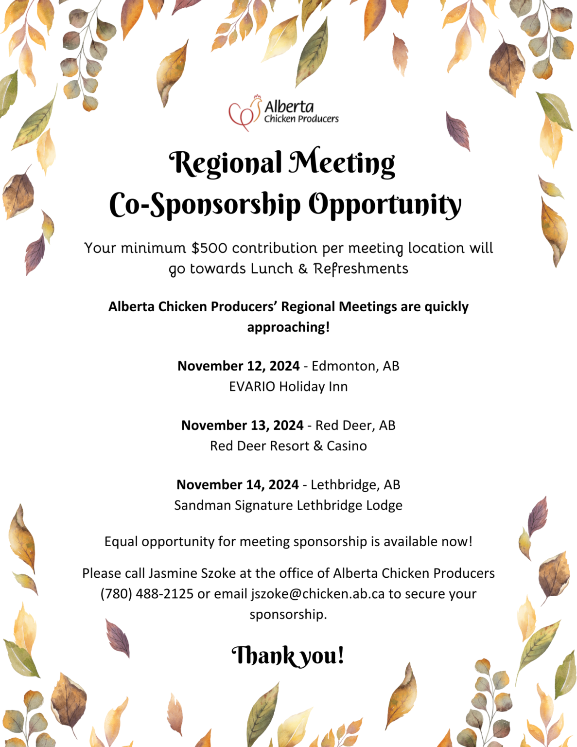 Regional Meeting Co-Sponsorship Opportunity